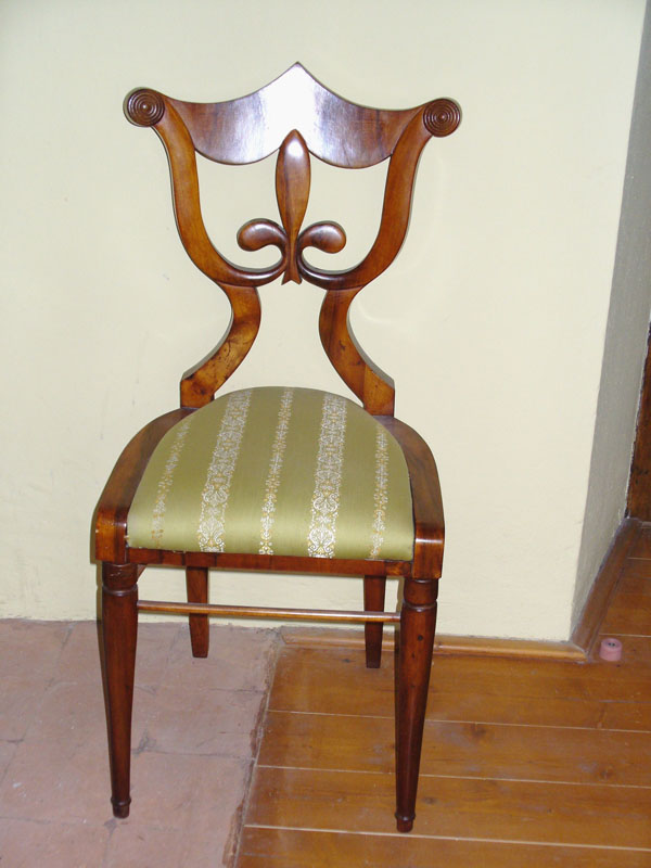 Biedermeier židle, komplet 6 kusů